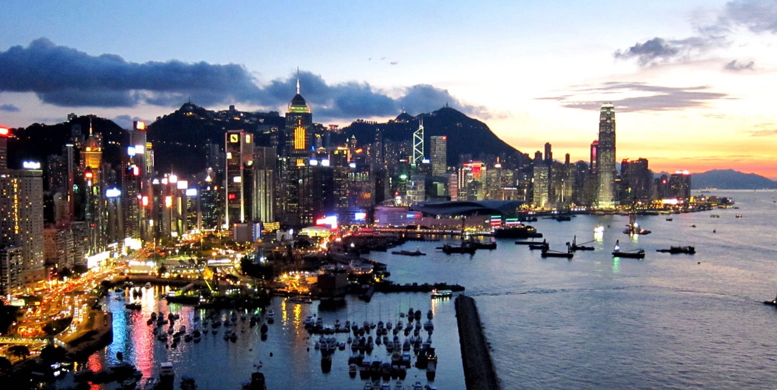 Hong Kong Island skyline across Victoria Harbour